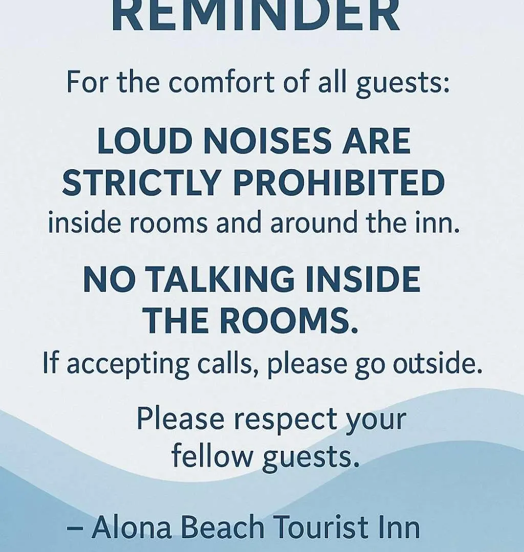 ***  Alonabeach Tourist Inn Taporok Philippines